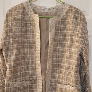 Womans Pendelton tweed jacket faux pockets